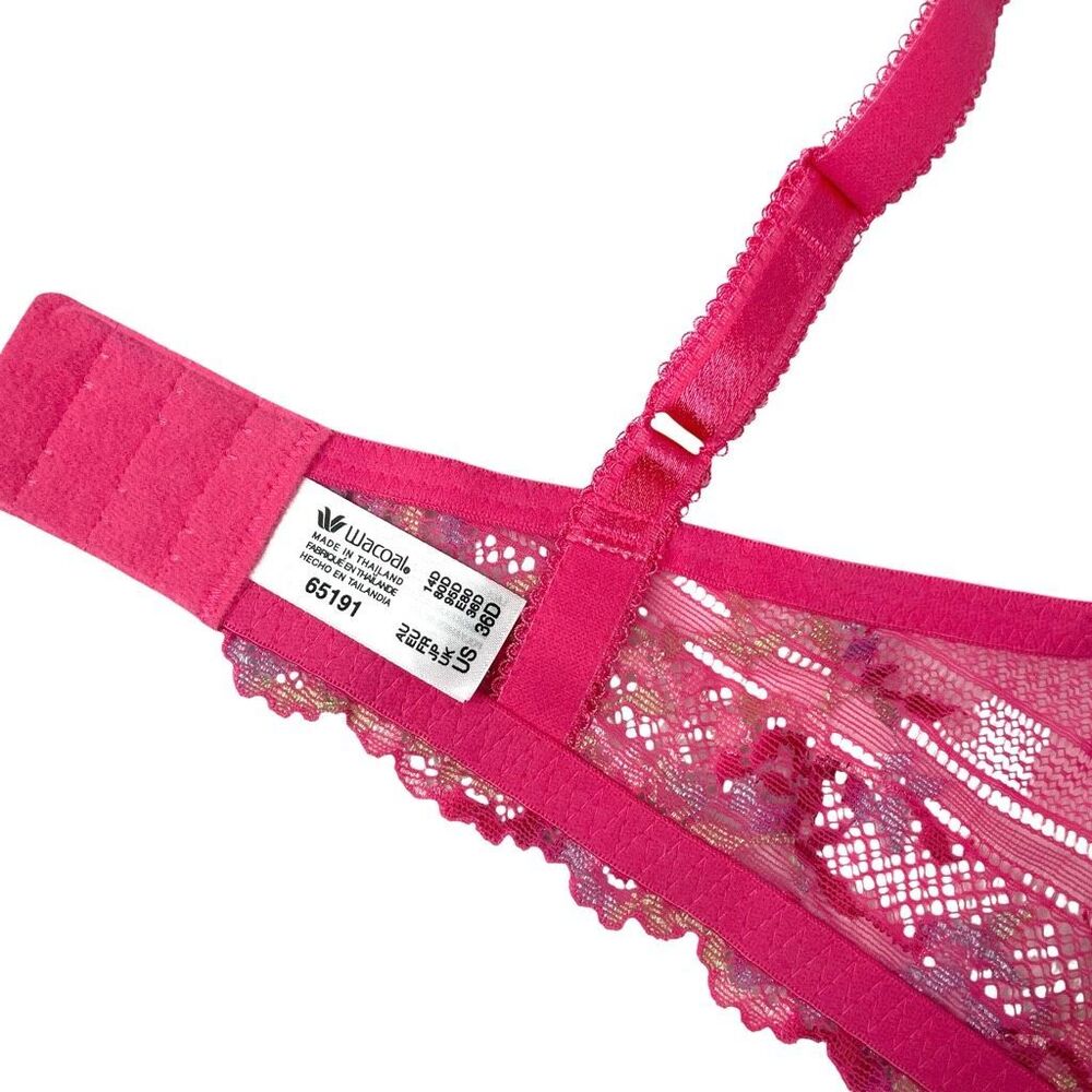 Wacoal Embrace Lace Underwire Bra Size 36D pink - Picture 7 of 8